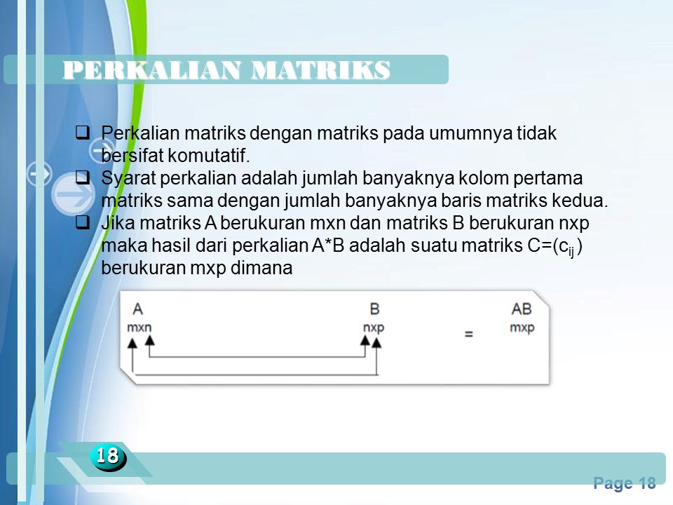 Syarat Operasi Perkalian Matriks